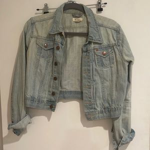 Mink pink size small cropped Jean jacket